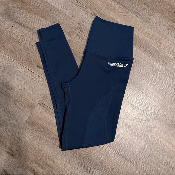 Gymshark Vital Seamless Leggings Size Small Navy Tights Workout Activewear - Picture 1 of 3
